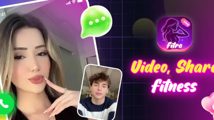 Fitro – Video Chat & Share feature graphic