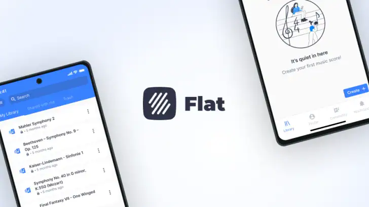 Flat: Music Score & Tab Editor feature graphic