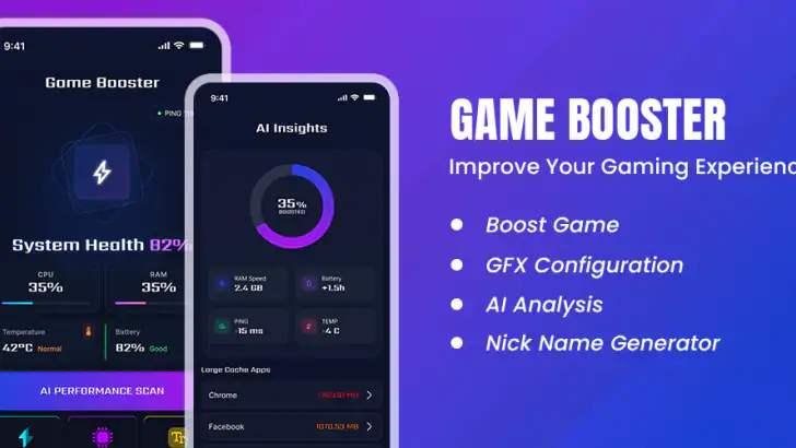 Game Booster: GFX & Lag Fix feature graphic