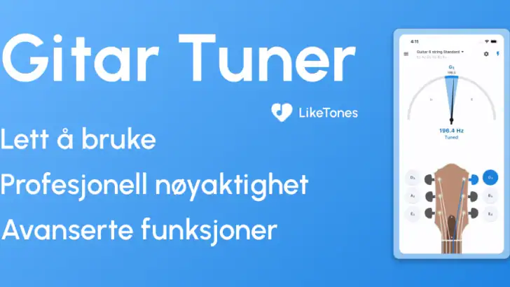 Gitar Tuner - LikeTones feature graphic