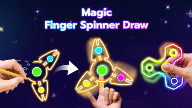 Glow Art: Finger Spinner feature graphic