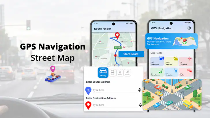 GPS Navigation-Street View Map feature graphic
