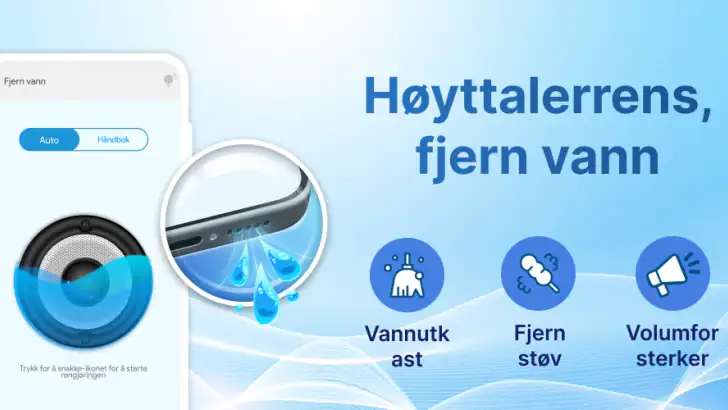 Høyttalerrens, Vannutkast feature graphic