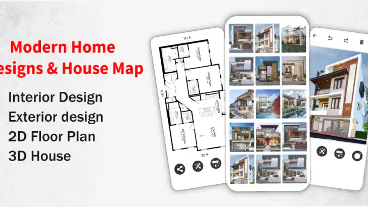 Husdesignplan 3D-app feature graphic