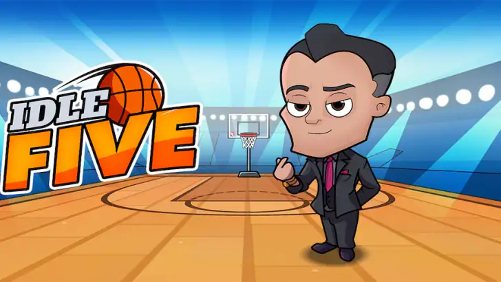 Idle Five Basketball Tycoon feature graphic