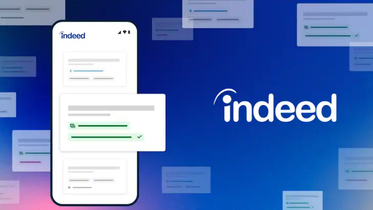 Indeed jobbsøk feature graphic
