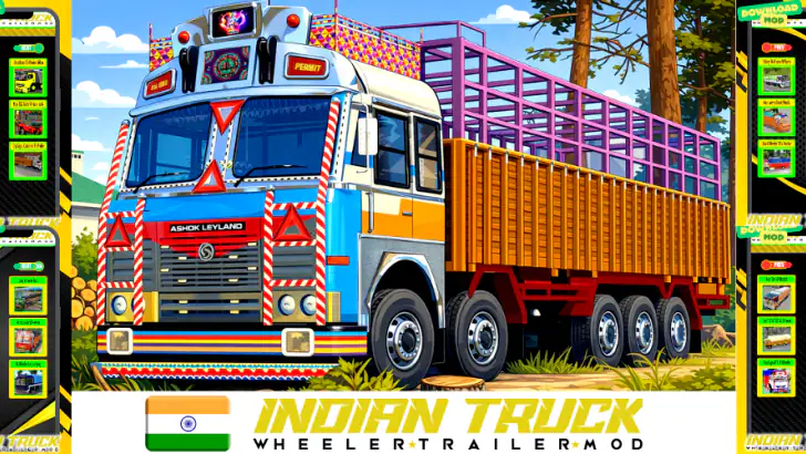 India Truk Wheeler Trailer Mod feature graphic