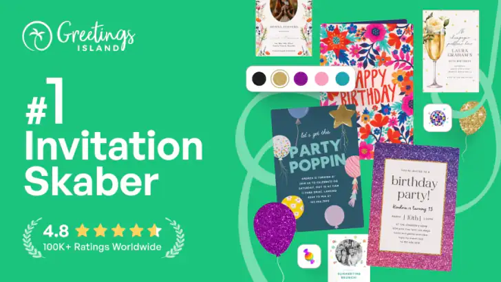 Invitations- og kortdesign feature graphic