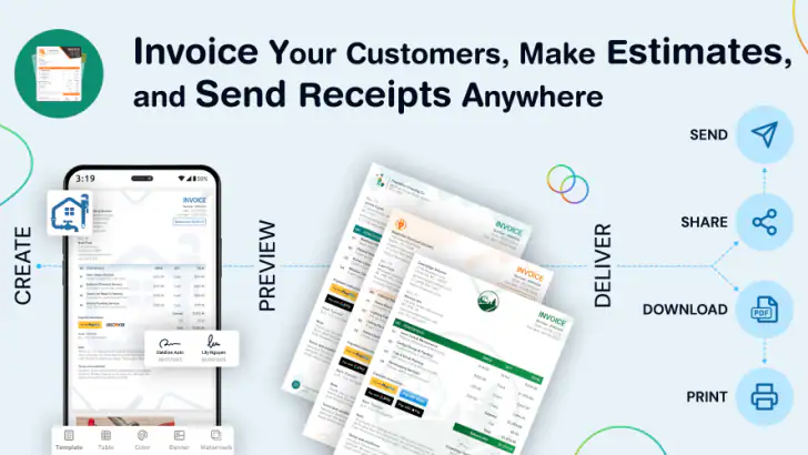 Invoice Maker: Atom Invoice feature graphic