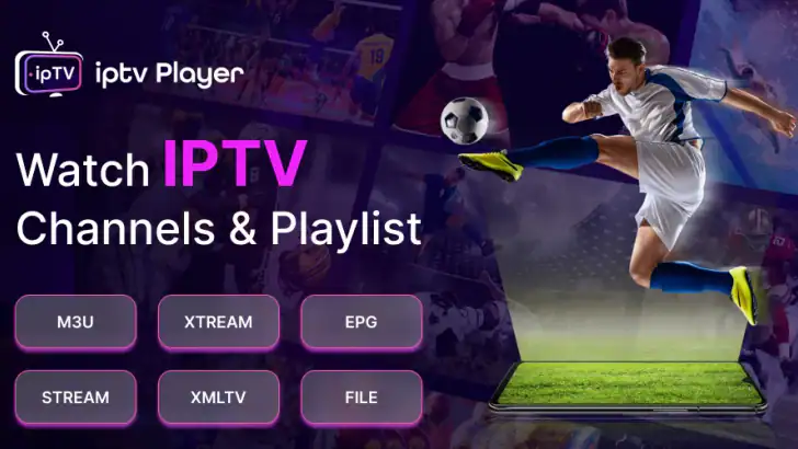 IPTV Player, Live TV feature graphic