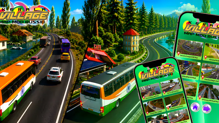 Kerala Village Map Mod Bussid feature graphic