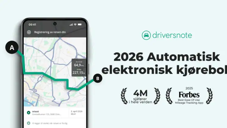 Kjørebok fra Driversnote feature graphic