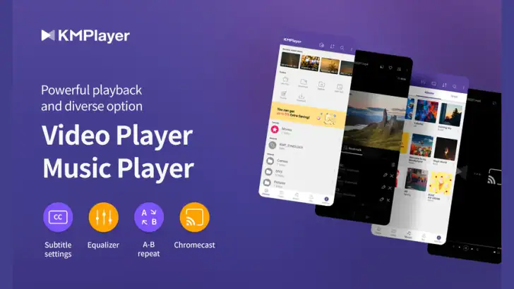 KMPlayer - All videospiller feature graphic