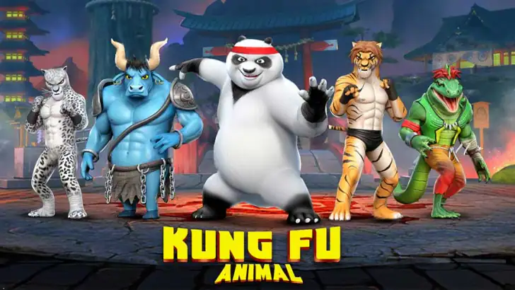 Kung Fu Animal: Fighting Games feature graphic