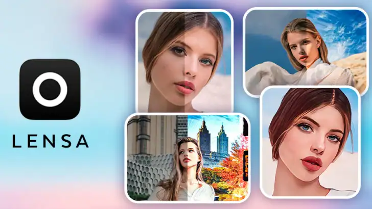 Lensa: photo editor & AI art feature graphic