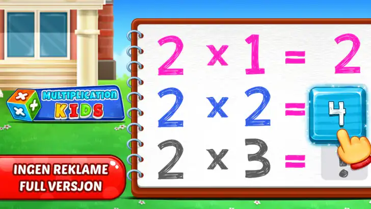 Matematikk multiplikasjon barn feature graphic