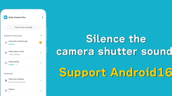 Mute Camera Plus feature graphic