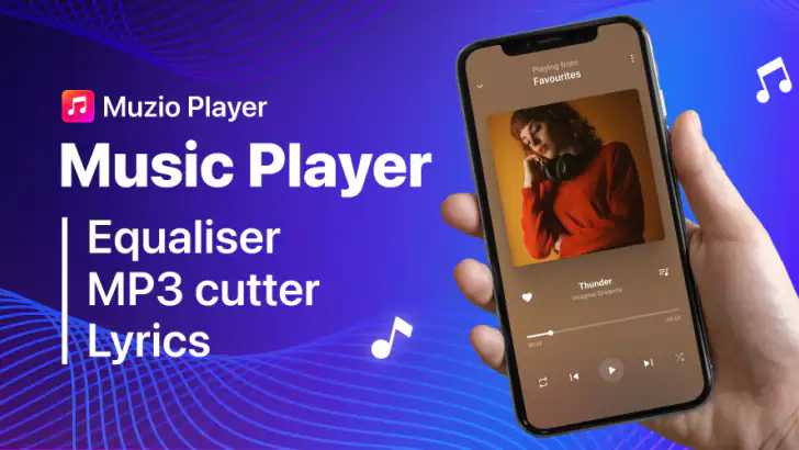 Muzio I Music Player & MP3 App feature graphic