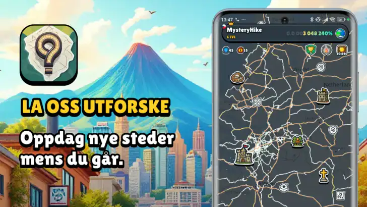 MysteryHike: Reis og Utforsk feature graphic