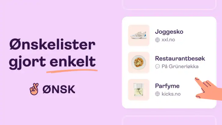 Ønsk - lag og del ønskelister feature graphic
