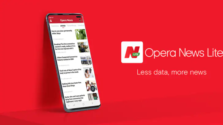 Opera News Lite - Less Data feature graphic