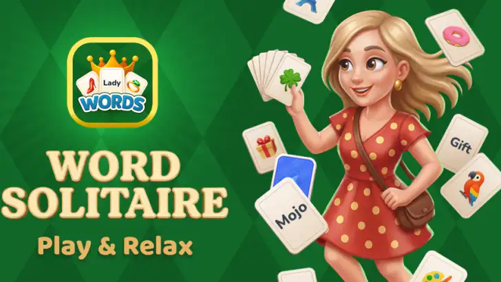 Ord Solitaire: Words & Cards feature graphic