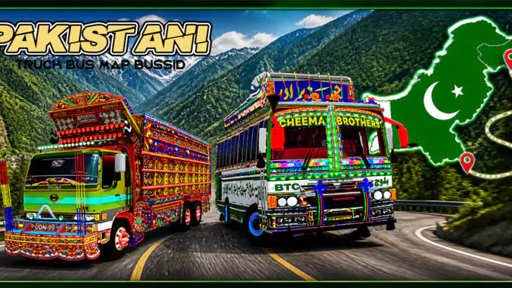 Pakistani Truck Bus Map Bussid feature graphic