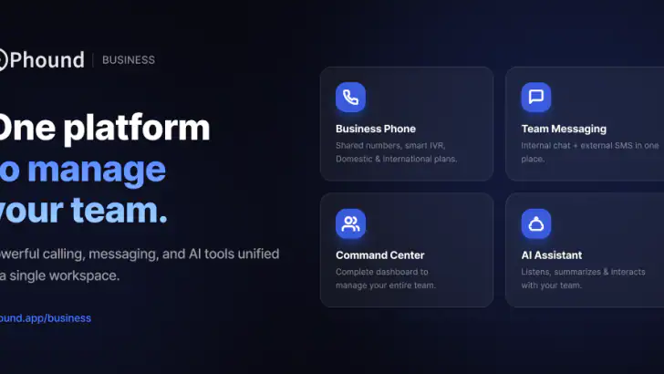 Phound: Calls, Chat & Meetings feature graphic
