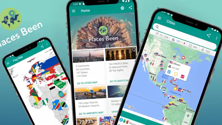 Places Been - Travel Tracker feature graphic