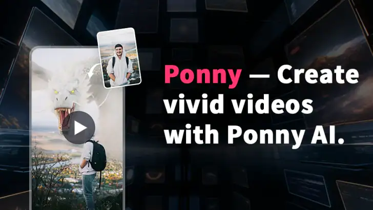 Ponny - Magic AI Video Artist feature graphic