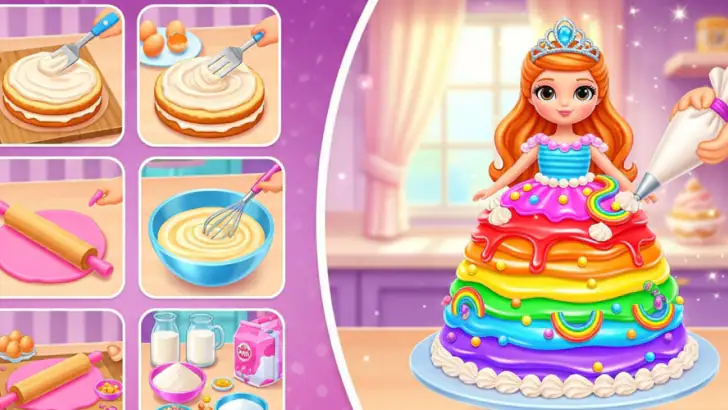 Princess Cake Maker Game feature graphic