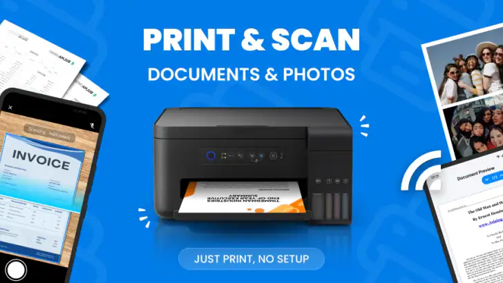 Printer App & Document Scanner feature graphic