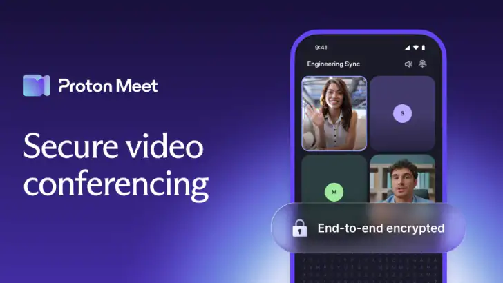 Proton Meet: Secure Meetings feature graphic