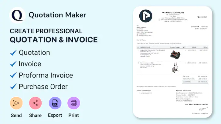 Quotation Maker feature graphic