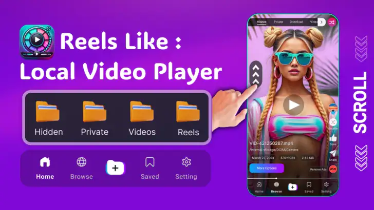 Reels Style HD Video Player feature graphic