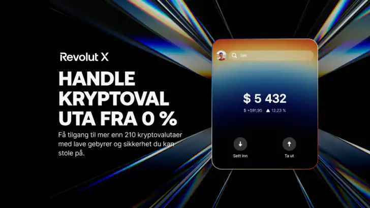 Revolut X: Bitcoin og krypto feature graphic