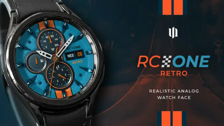 S4U RC ONE - Retro watch face feature graphic