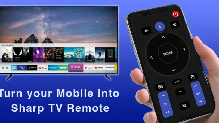 Sharp TV-fjernkontroll feature graphic