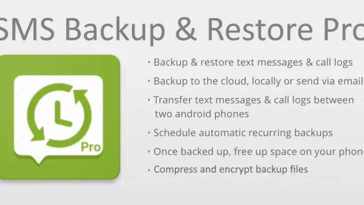 SMS Backup & Restore Pro feature graphic