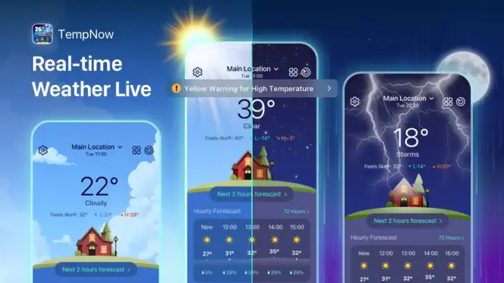 TempNow - Live Weather App feature graphic