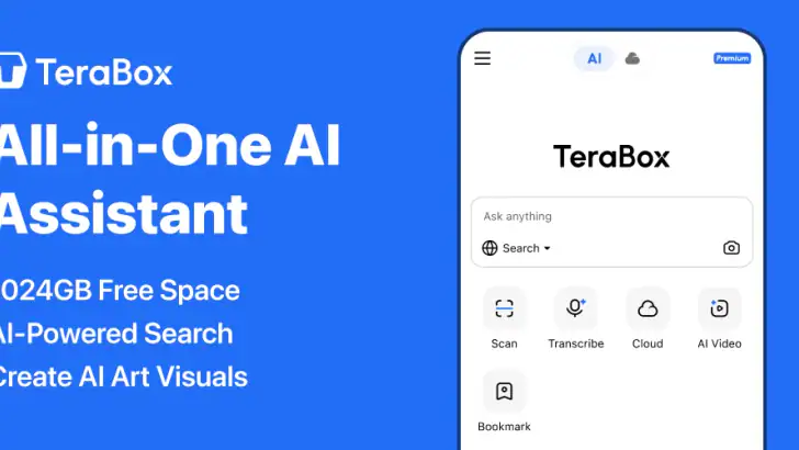 TeraBox: 1TB Cloud & AI Space feature graphic