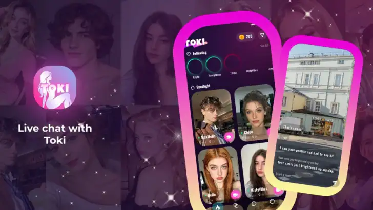 Toki-Casual Connect & Chat feature graphic