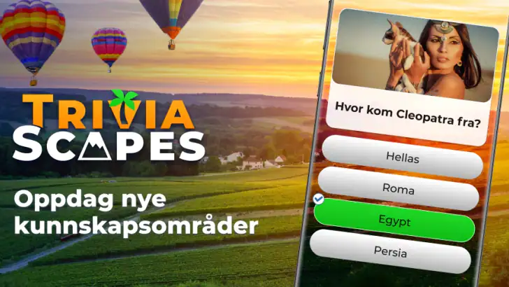 Triviascapes: quiz og IQ-test feature graphic