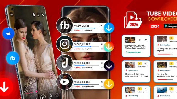 Tube Video Downloader feature graphic