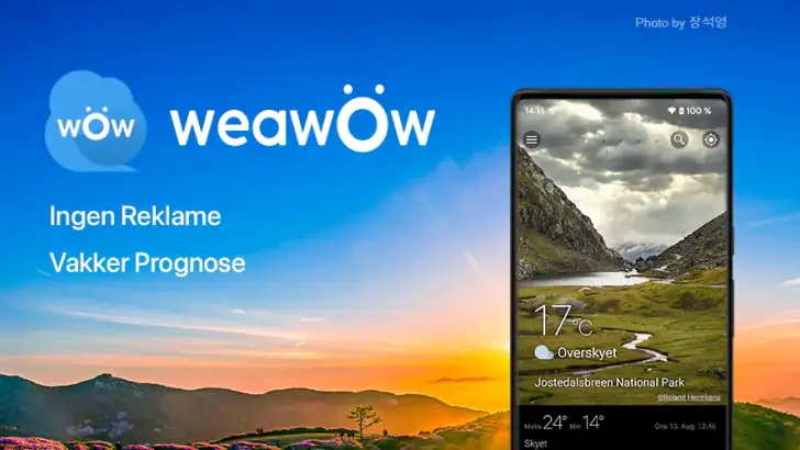 Vær og widget - Weawow feature graphic