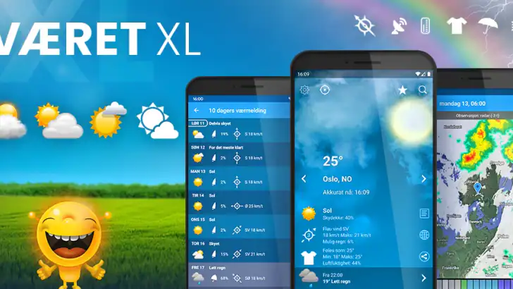 Været Norge XL PRO feature graphic