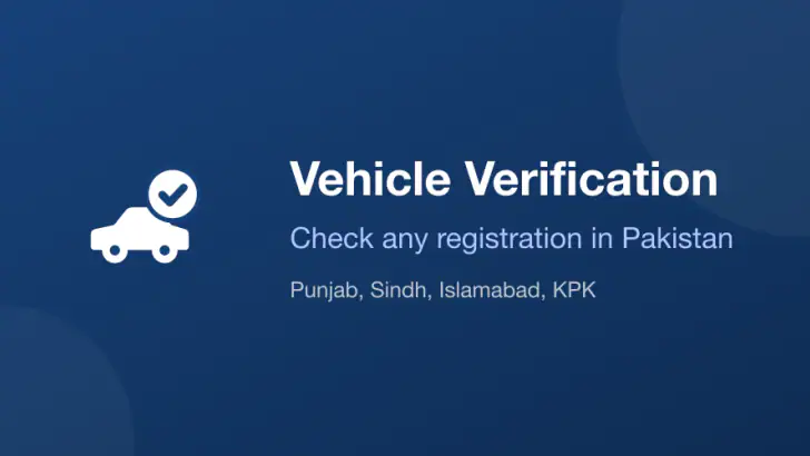 Vehicle Verification Pakistan feature graphic