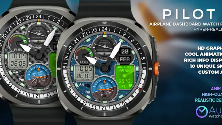 WB PILOT 3 Animated Watch Face feature graphic