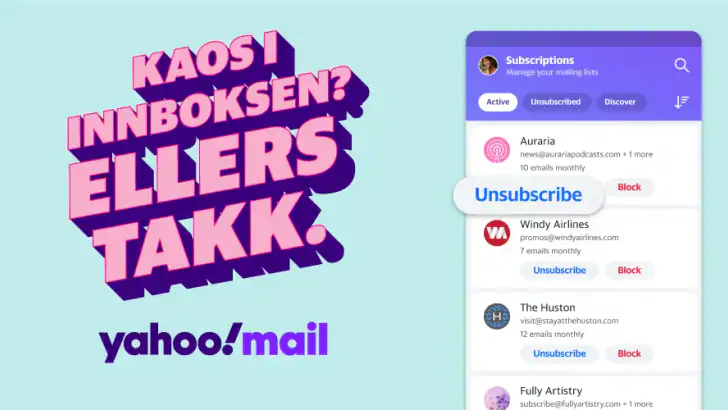 Yahoo Mail – hold deg organise feature graphic