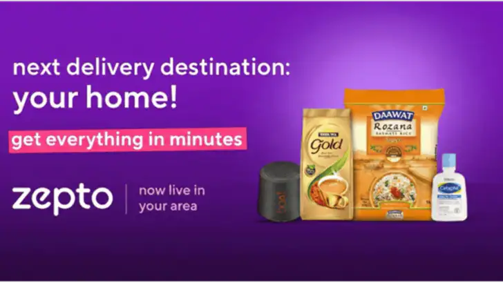 Zepto: Groceries in minutes feature graphic